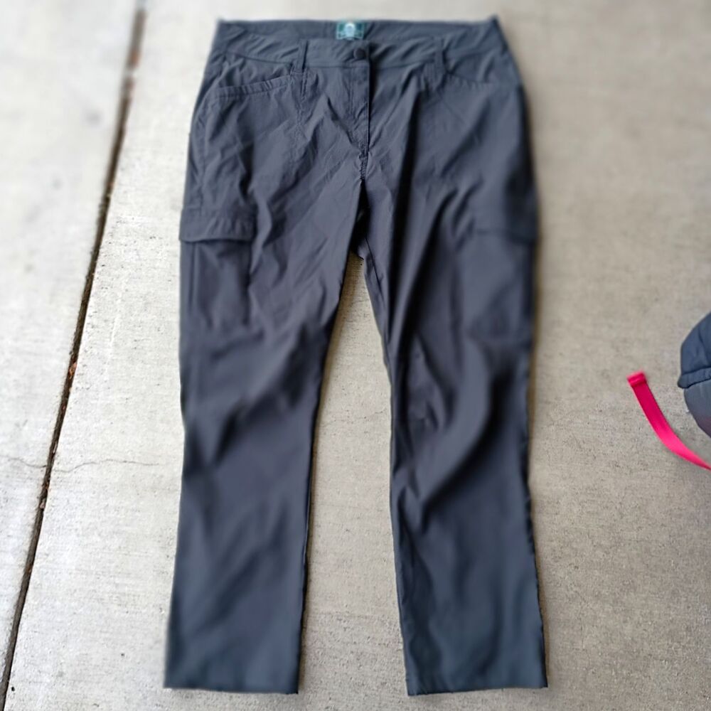 Eastern Mountain Sports Women's Gray Nylon Stretch Pants Regular Straight 30"